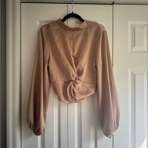 Elegant Satin Blush Women's Top